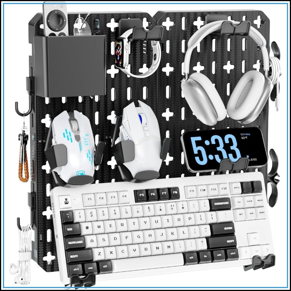 Home Office Headset - Wall Mount Keyboard & Mouse Display