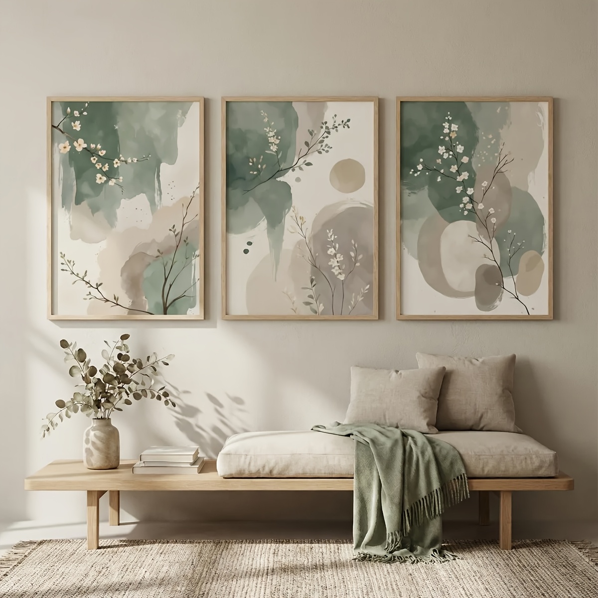 3pcs Japanese-Style Plant Canv - Home Office Student incelemesi ve fiyatı