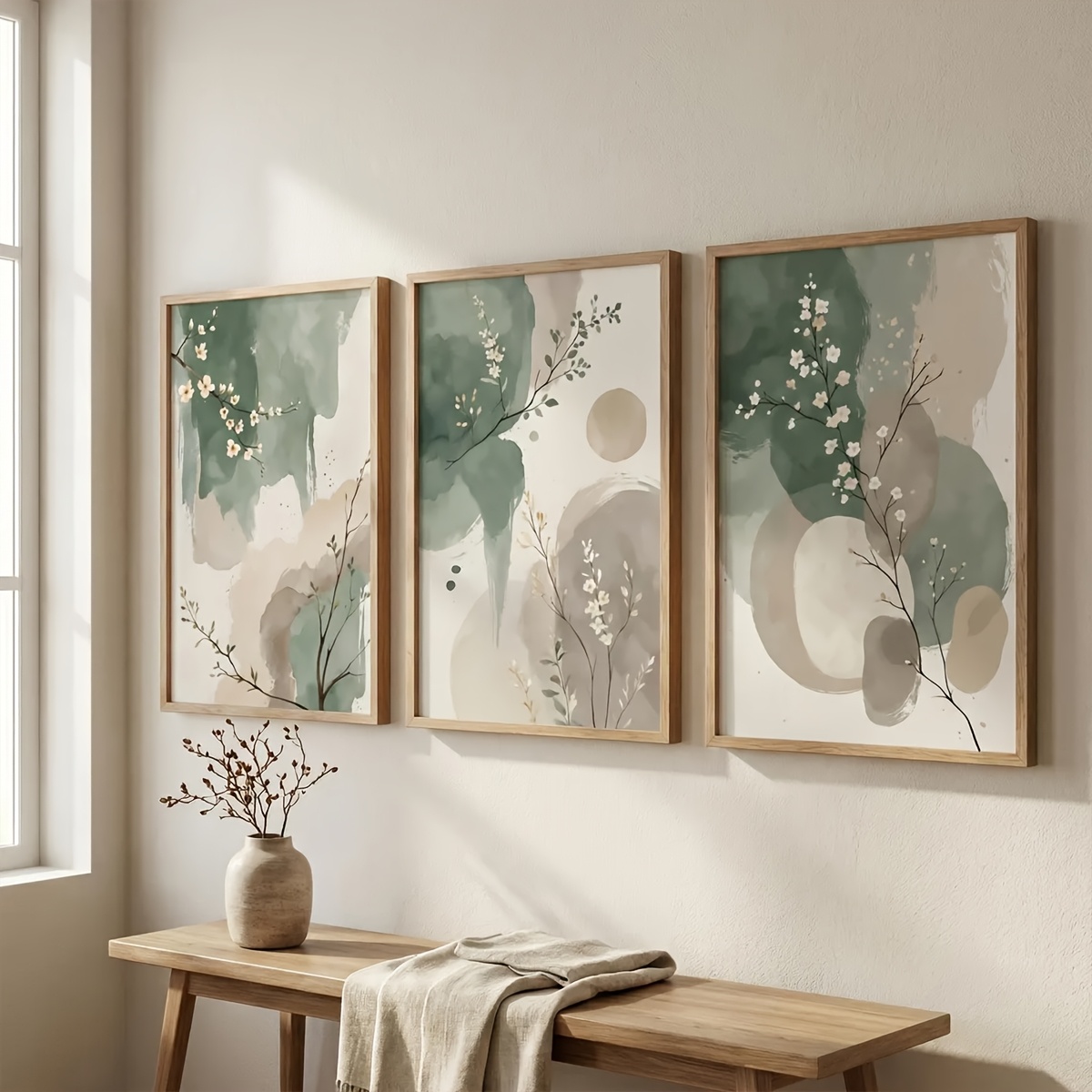 3pcs Japanese-Style Plant Canv - Home Office Student incelemesi ve fiyatı