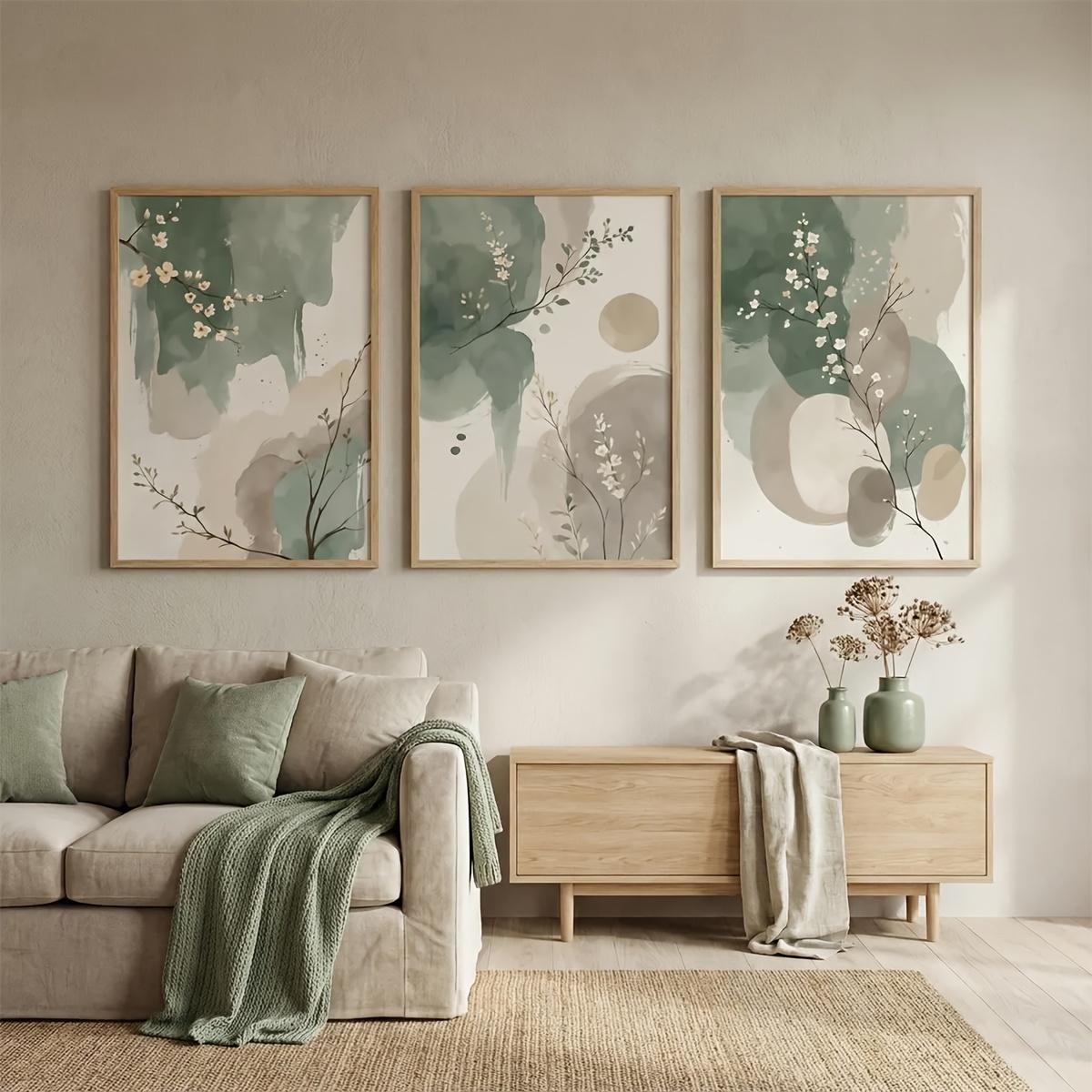3pcs Japanese-Style Plant Canv - Home Office Student incelemesi ve fiyatı