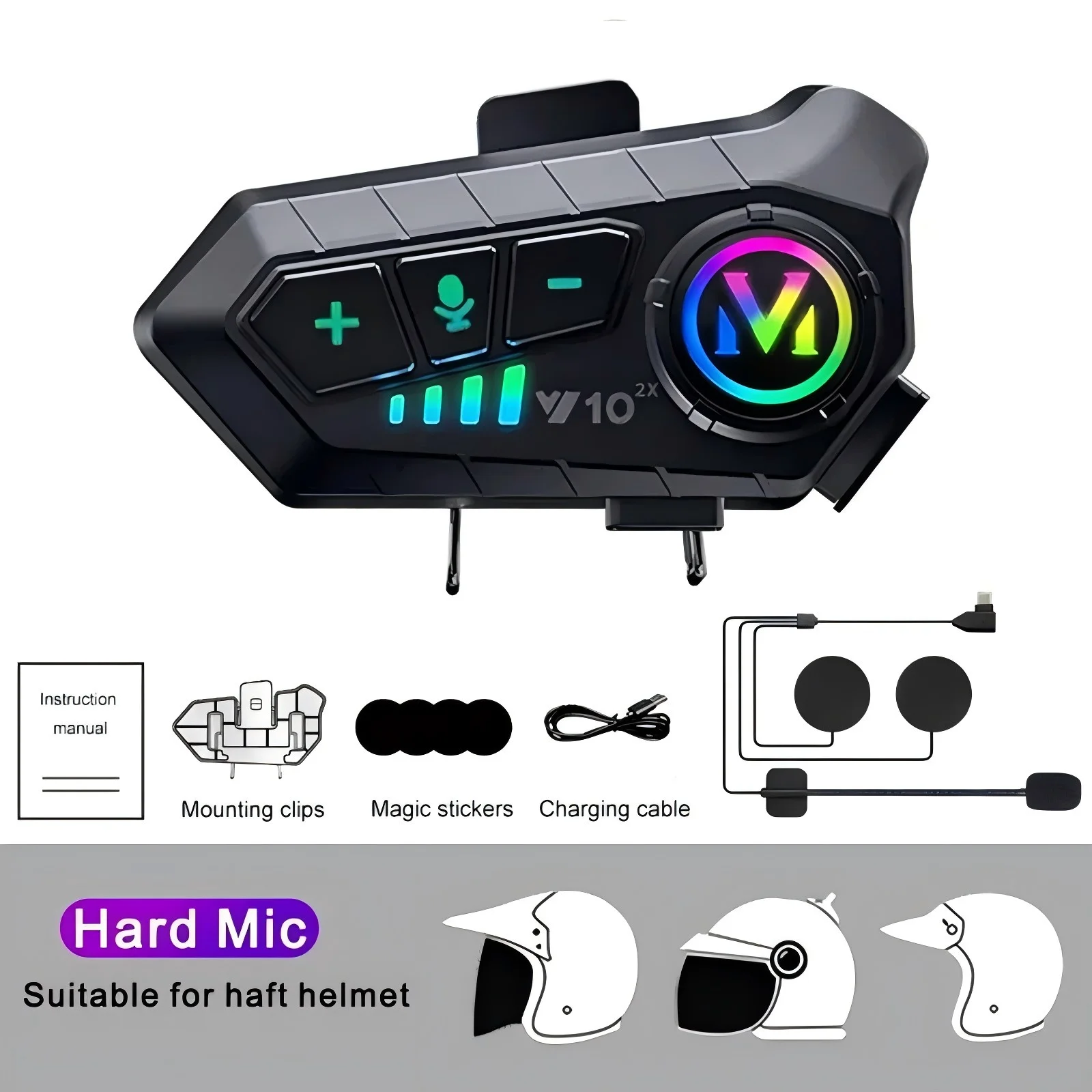 Y10 2x Motorcycle Helmet Bluet - Home Office Headset incelemesi ve fiyatı