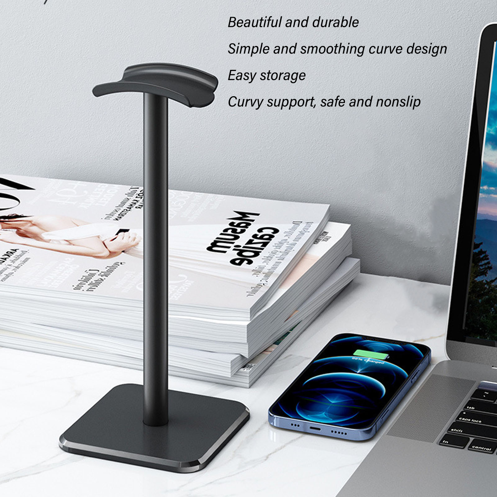 Headphone Stand Rounded Corner - Home Office Headset incelemesi ve fiyatı